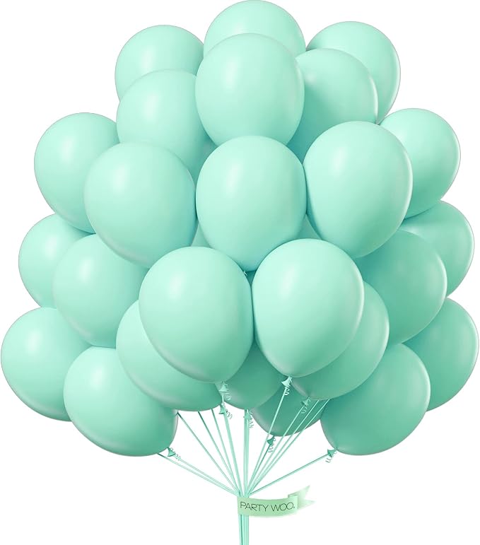 PartyWoo Teal Balloons 50pcs Turquoise Latex Helium Balloons 12 Inch | by PartyWoo