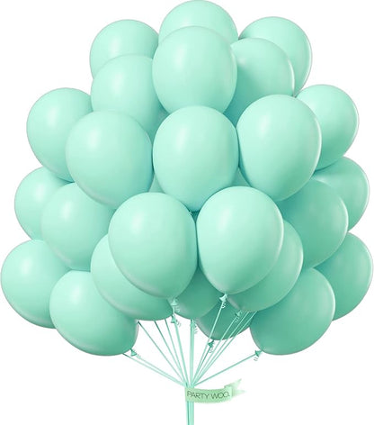 PartyWoo Teal Balloons 50pcs Turquoise Latex Helium Balloons 12 Inch | by PartyWoo