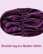 Hair Bonnets 3Pcs Satin Bonnet For Sleeping Silky Bonnets Womens Silk Bonnet Night Caps Curly Hair Sleep Cap For Women