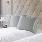 ZIMASILK Upgraded 100% 6A Grade Pure Mulberry Silk Pillowcase for Hair and Skin Silk Pillow Cases with Reinforced Hidden Zipper, More Soft & Durable, Gift Box (Standard 20"x26" Grey)