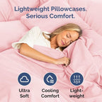 Queen Pillow Cases Set of 2 - Ultra Soft Hotel Quality Pillowcase Covers - Comfy, Cozy & Wrinkle Free - Shrinkage, Stain & Fade Resistant - Machine Washable Pillow Protectors - 2 Piece Set - Baby Pink