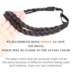 DIGUAN Double Three Strand Synthetic Hair Braided Headband Hairpiece Extension Women Girl Beauty accessory (Dark Brown)