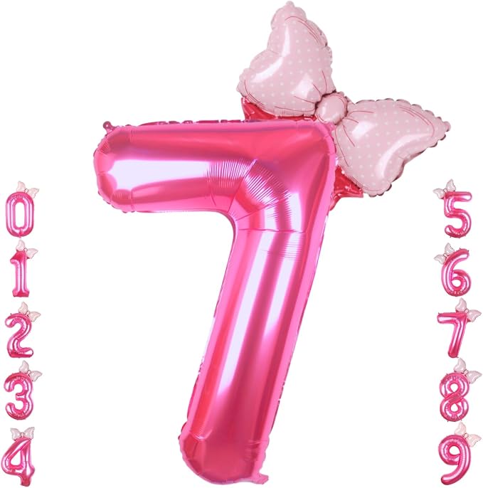 40 inch Pink Number 7 Balloon by Kwuz