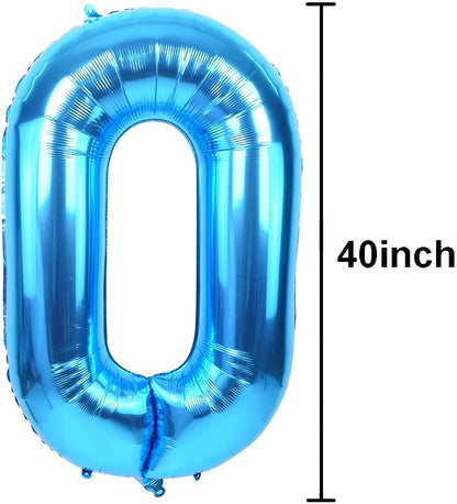 TONIFUL 40 Inch Blue Number 7 Balloons Large Foil 7th Birthday Decorations | - Image 2