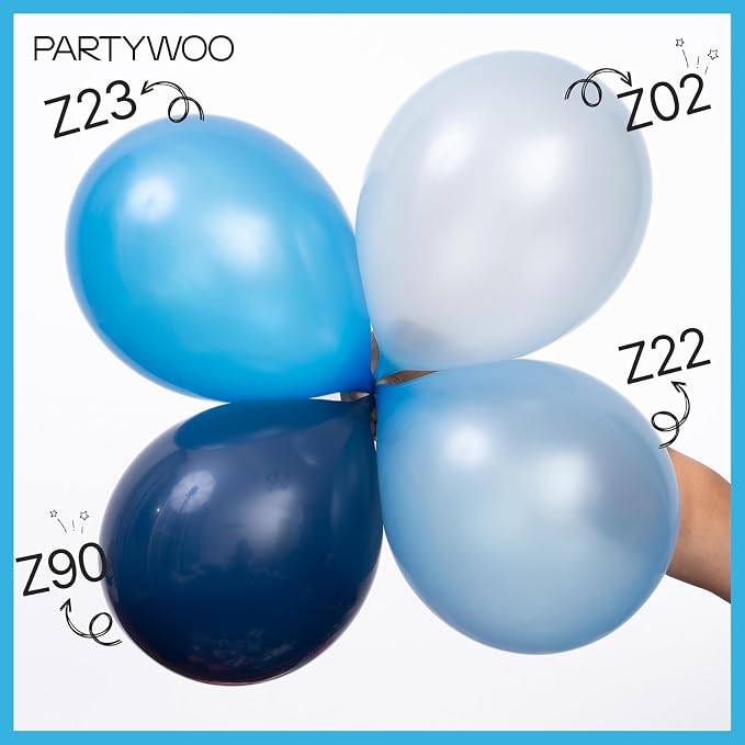 PartyWoo Pearl Blue Balloons 50pcs Sky Blue Latex Helium Balloons 12 Inch | - Image 4