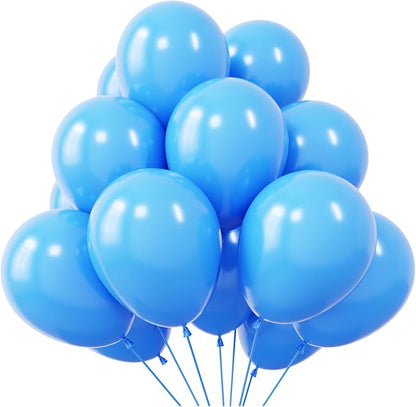 KBZVNAF Blue Latex Party Balloons 50 Pack 12 inch | Light Blue Helium Matte by KBZVNAF