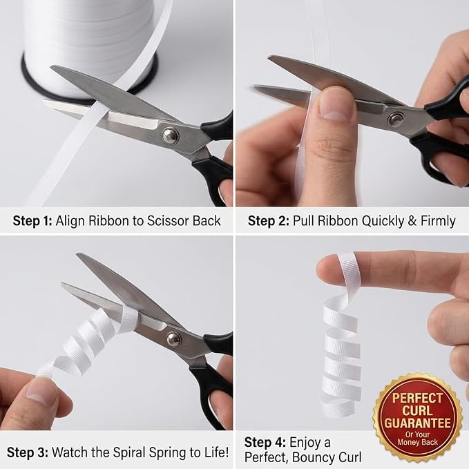 White Curling Ribbon 600 Yd - Image 4