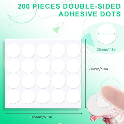 200pcs 1.18 Inch Double Sided Sticky Dots, Mini Clear Glue Adhesive Dots - Image 2