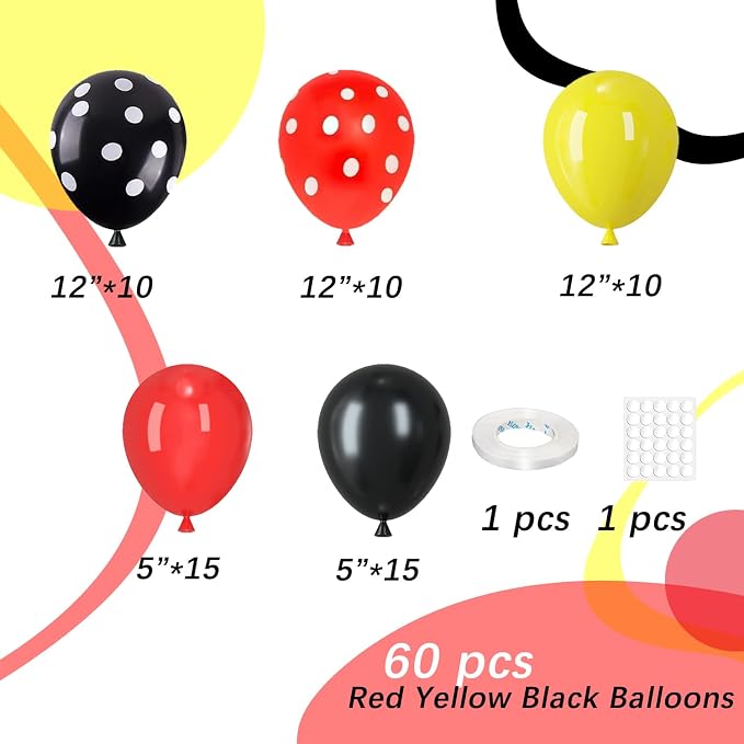 Red Yellow Black Balloons - Image 2