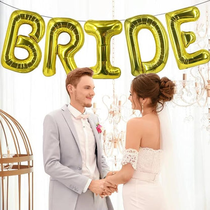 Gold Bride Balloons Wedding Balloon 40 Inch Letter Bachelorette Balloons - Image 5