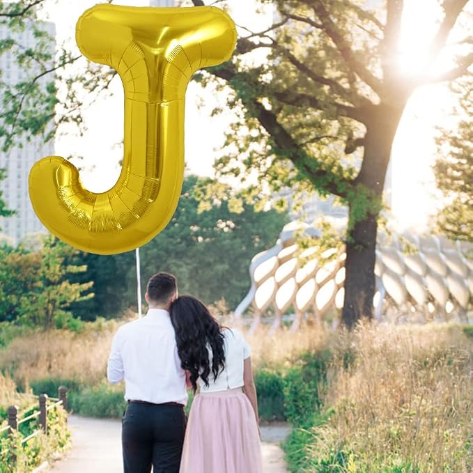 TONIFUL 40 Inch Large Gold Letter J Foil Balloons Alphabet Balloons | Giant - Image 4