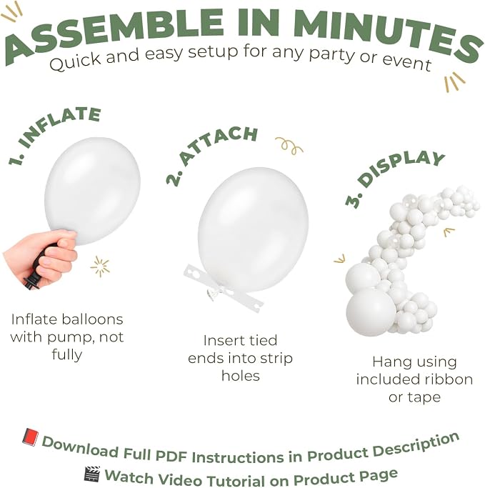 Vellax 146-Pc Balloon Garland Arch Kit, Sage Green - Image 3