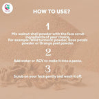 Ground Walnut Shells/Walnut Shell Powder 8oz | Great for Face Scrub | Natural Exfoliant for Soap Making | by Yogi's Gift ®