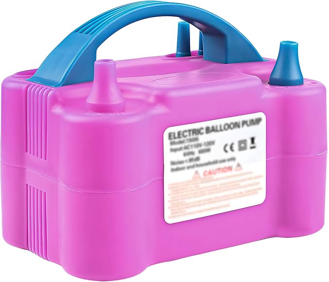 Balloon Pump 600W 110V Rose Red Portable Dual Nozzle Inflato Including 2 by Unknown