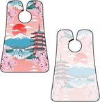 Professional Beard Bib, Non-Stick Hair Catcher Apron Waterproof, Shaving Grooming Essential for Men Dad, Japanese Blossom Mountain Cherry Flower Shave Bib