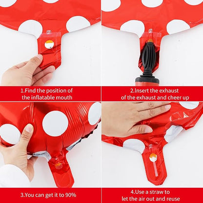 Vuzvuv Red Black Gold Foil Balloon Set - Image 3