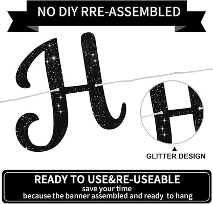 BEISHIDA Glitter Happy Engagement Banner-No DIY, Engagement Party Decorations - Image 3