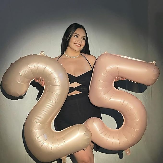 Light Brown Number 0 Balloon 40 Inch - Image 2
