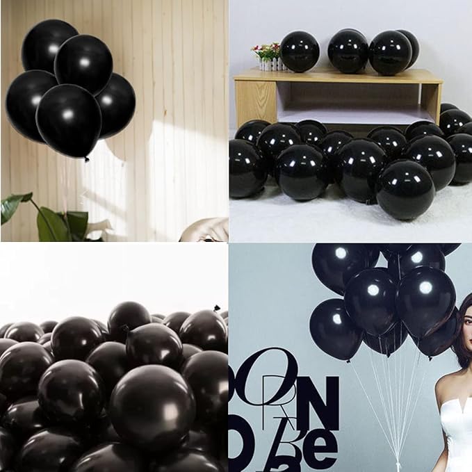 5 inch Black Party Balloons - Image 4