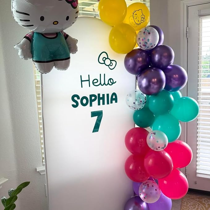 Hot Pink Blue Metallic Purple Teal Yellow Confetti Balloons 50 Pcs 12 Inch | - Image 4