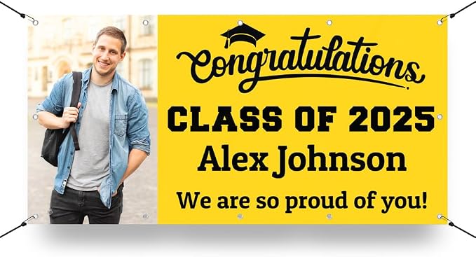 Personalized Graduation Photo Vinyl Banner Sign by Milweb1LLC