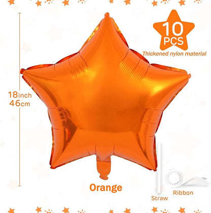Orange Star Balloons 18 Inch - Image 3