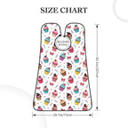 Waterproof Beard Trimming Bib, Non-Stick Hair Catcher for Men Shaving, Grooming Apron for Husband Dad, Sunmmer Colorful Ice Cream Cake Shave Bib