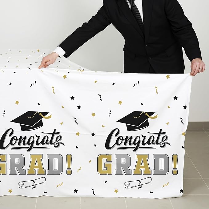 Graduation Decorations, Gongrats Grad Tablecover - Image 3