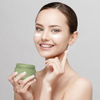 ME.FAN Travel Containers for Toiletries, TSA Approved 1.5 oz Silicone Cream Jars, Leak-proof Journey Containers, Trip Accessories with Lid for Cosmetic Face Hand 4 Pack White Lid - Desert Sage