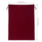 Segbeauty 2pack Hair Dryer Storage Bag, 15.7x11.8 Large Satin Lined Storage Bags, 40x30cm Velvet Drawstring Bags, Velvet Jewelry Pouches Blow Dryer Bag with Drawstring for Hair Tools Hotel Red
