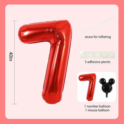 40 Inch Red Foil Number 7 Balloon - Image 2