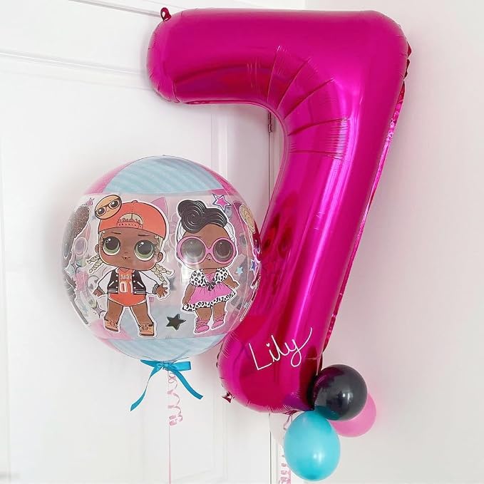 7 Balloon Number Hot Pink 7 Birthday Balloon 40 inch Foil Mylar Large 7 Balloon - Image 5