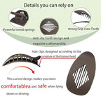 Flat Hair Clips for Women Girls, Matte Flat Claw Clips, Strong Styling Large Hair Clips for Thick Hair and Fine Hair,French Duckbill Hair Clip