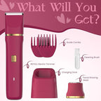 Electric Bikini Trimmer for Women - Waterproof Pubic Hair Trimmer & Facial Shaver, Rechargeable Cordless Electric Razor with Ceramic Blades, IPX7 Shower-Safe for Sensitive Skin, Christmas Gift for Her