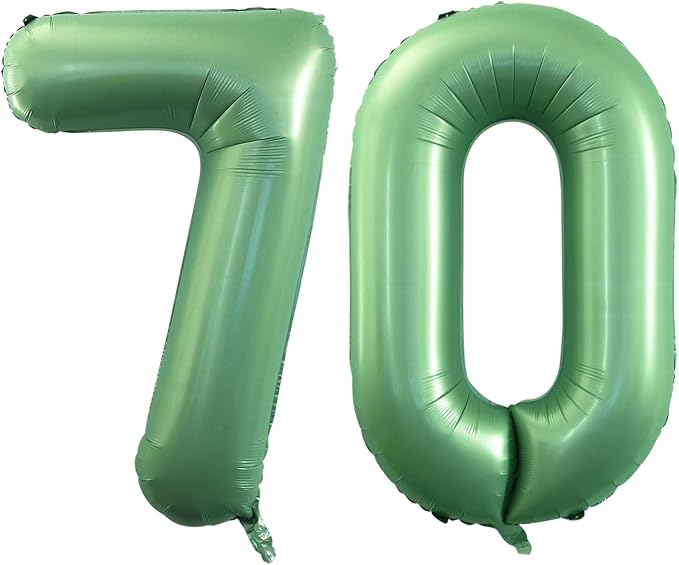 Number 70 Balloons for 70th Birthday Party Decorations, 42 Inch Jumbo Foil by GOER