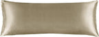 BEDELITE Satin Body Pillow Cover, Super Soft and Cooling Body Pillow Pillowcase for Hair and Skin, Breathable Silky Full Long Pillowcase Cover(20"x54", Taupe)