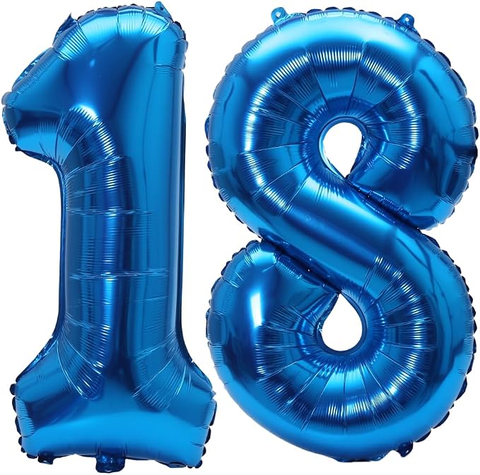 Number 18 Balloon Foil Mylar Balloons by YPSelected