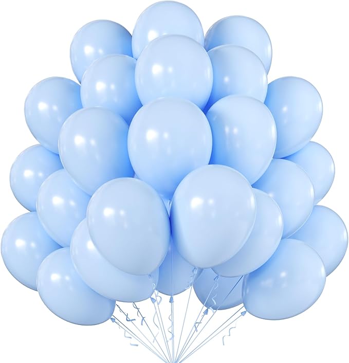 12 Inch Pastel Blue Balloons, Baby Shower, Graduate Party Decorations by KALOR