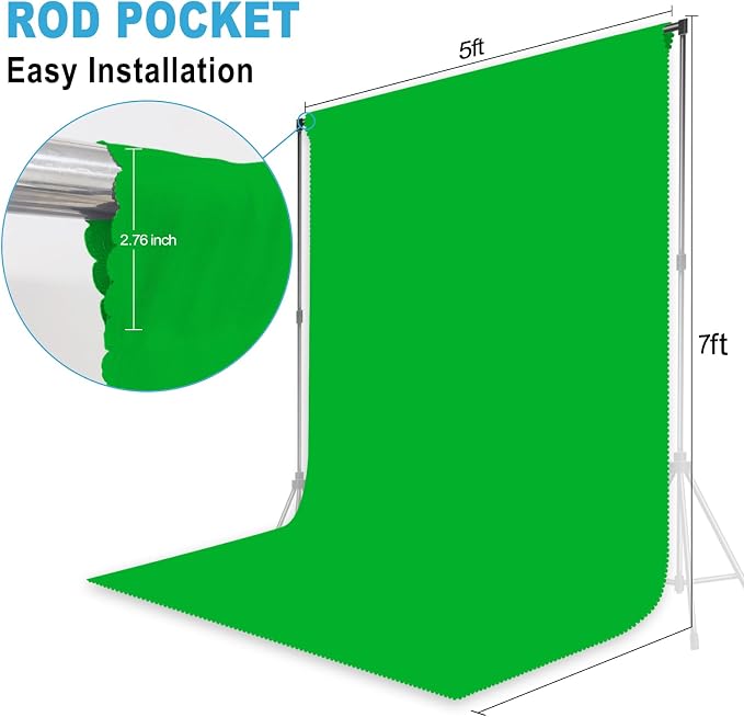 Green Screen Key Backdrop, 5X7 FT, Photography Background, Machine Washable - Image 6