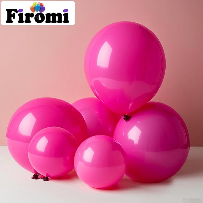 Firomi Small Hot Pink Balloons 5-inch 100 Pack | Helium Round Thicken Latex - Image 3