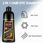 Hair Dye, Hair Dye Shampoo for Women & Men, Color Shampoo Hair Dye 16.10 Fl Oz, Safe and Natural Champu Para Canas (Chestnut Brown)