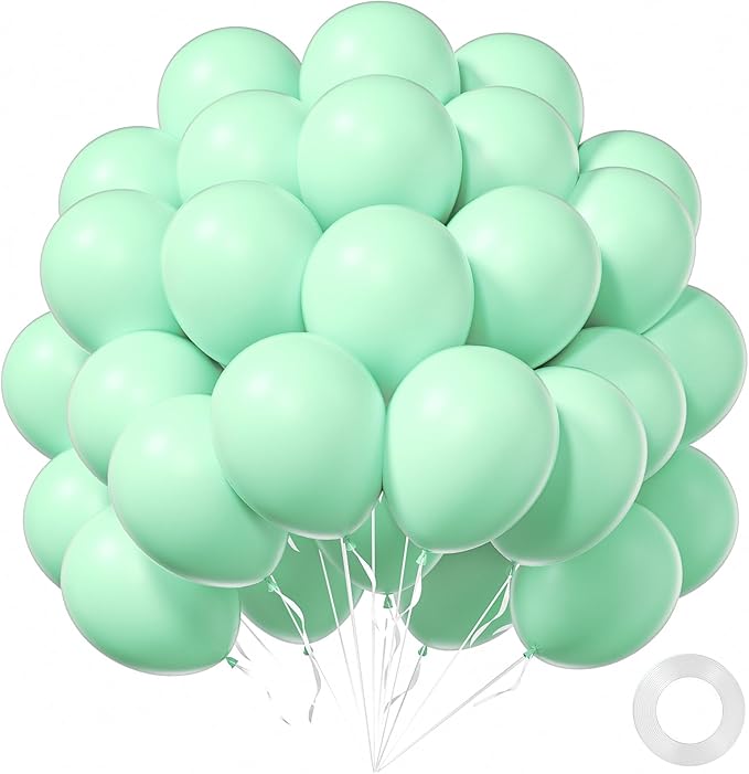 Mint Green Balloons 12inch, Mint Latex 50pcs Party Balloons | Wedding, Baby by Awenztech