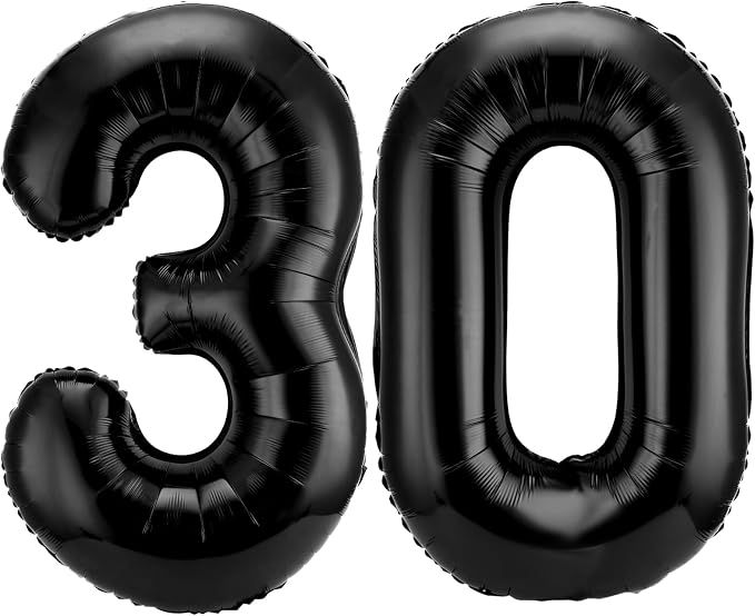 Gejoy 40 Inch Number 30 Balloons Jumbo 30 Foil Giant Number 30 Balloons by Unknown