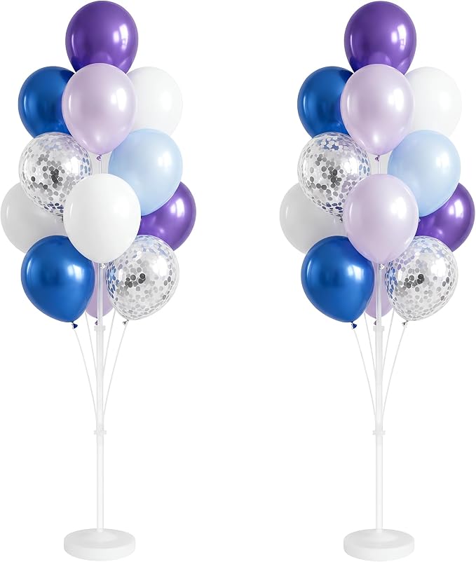 Blue Purple Balloon Column Kit for Floor or Table Decor for Party | Use it at a by Tosuced