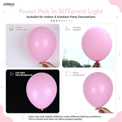 Jobkoo Pastel Pink Balloons 12 Inch - Image 3