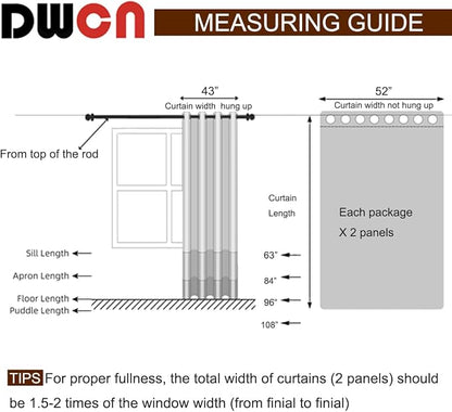 DWCN Faux Linen Ombre Sheer Curtains - Image 8