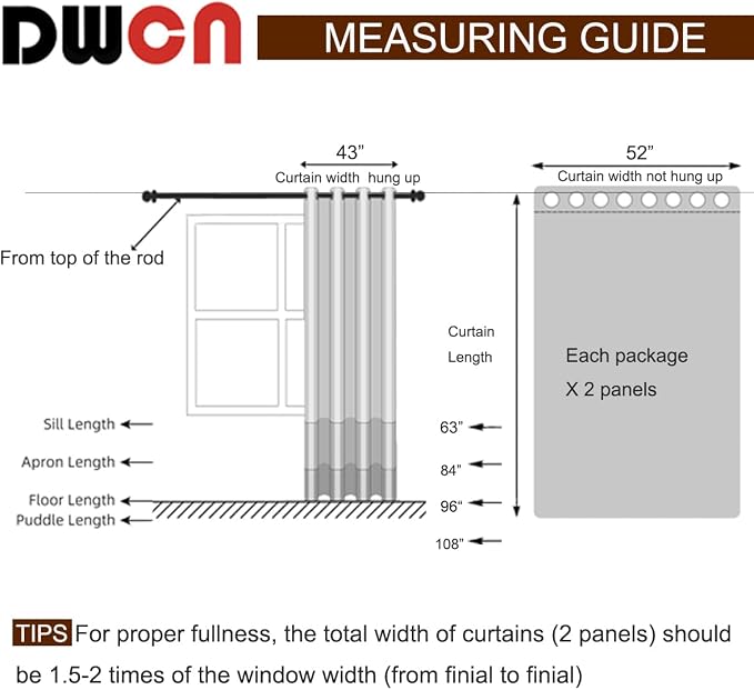 DWCN Light Sage Faux Linen Ombre Sheer Curtains - Image 9