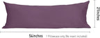 Sunflower Body Pillowcase 100% Cotton Long Pillow Cover/Case Envelope Closure 1 Pack, 21×54 inches Dark Purple, Soft and Breathable