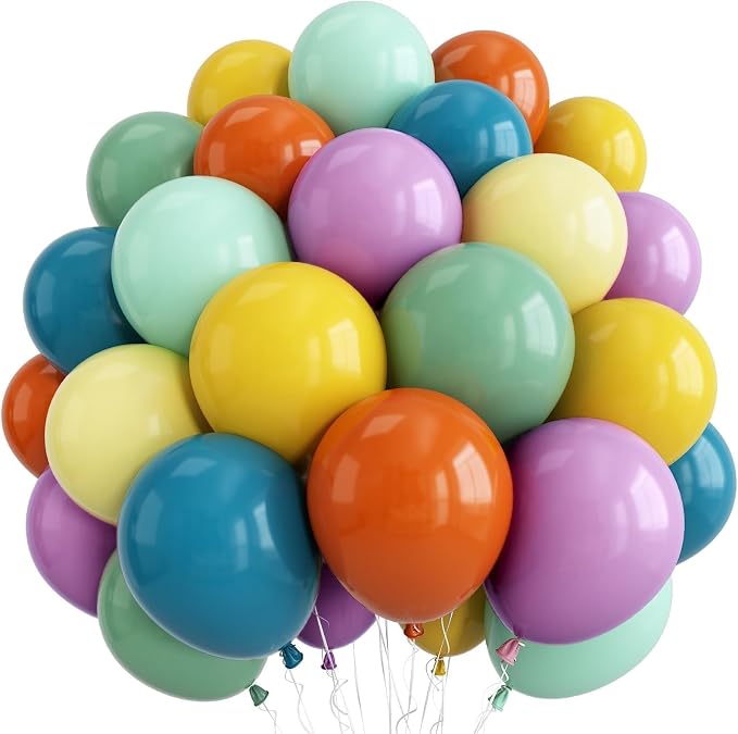 Muted Rainbow Balloons Assorted Colors by Lingqiang