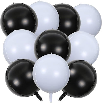 22 Inch Black and White Foil Balloons by KALOR